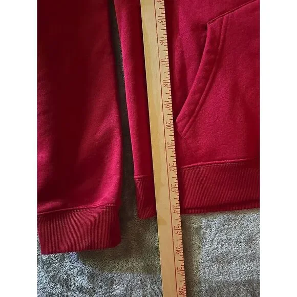 Under Armour Womens Red Full Zip Hoodie Sweatshirt LG Athletic Activewear - Picture 4 of 8